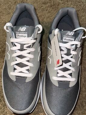 Brand new New Balance 550 Gray & White Heritage golf shoes. #Heritage #Golf